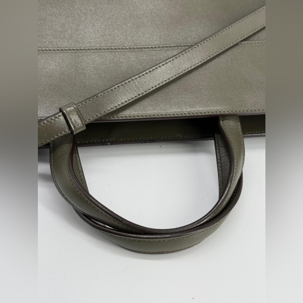 Saint Laurent Manhattan Green Leather Shoulder Bag - Picture 16 of 16